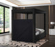 Royal Velvet Upholstered Bed, Black, King