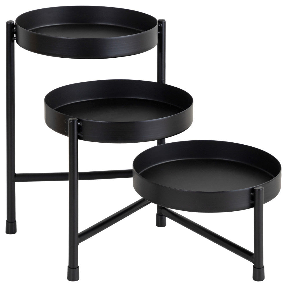 Finn Tiered Tabletop Planter, Black