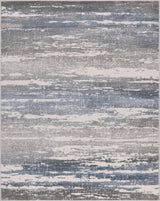 High-Low Ellis Gray/Blue Rug, Gray, 7'9"x10'