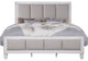 Acme Katia Eastern King Bed, Gray Linen & White Finish