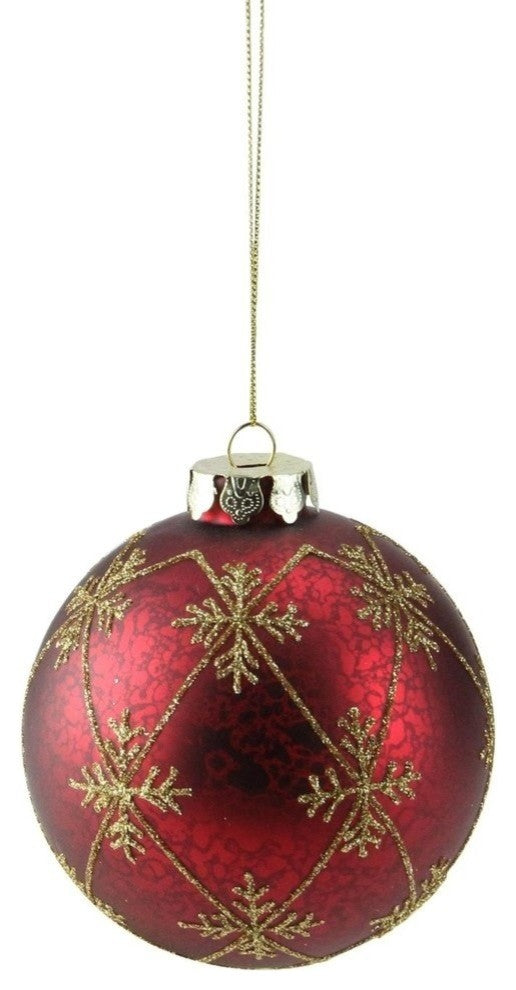 Snowflakes Mercury Ball Christmas Ornament