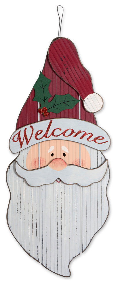 Santa Claus Welcome Hanging Sign