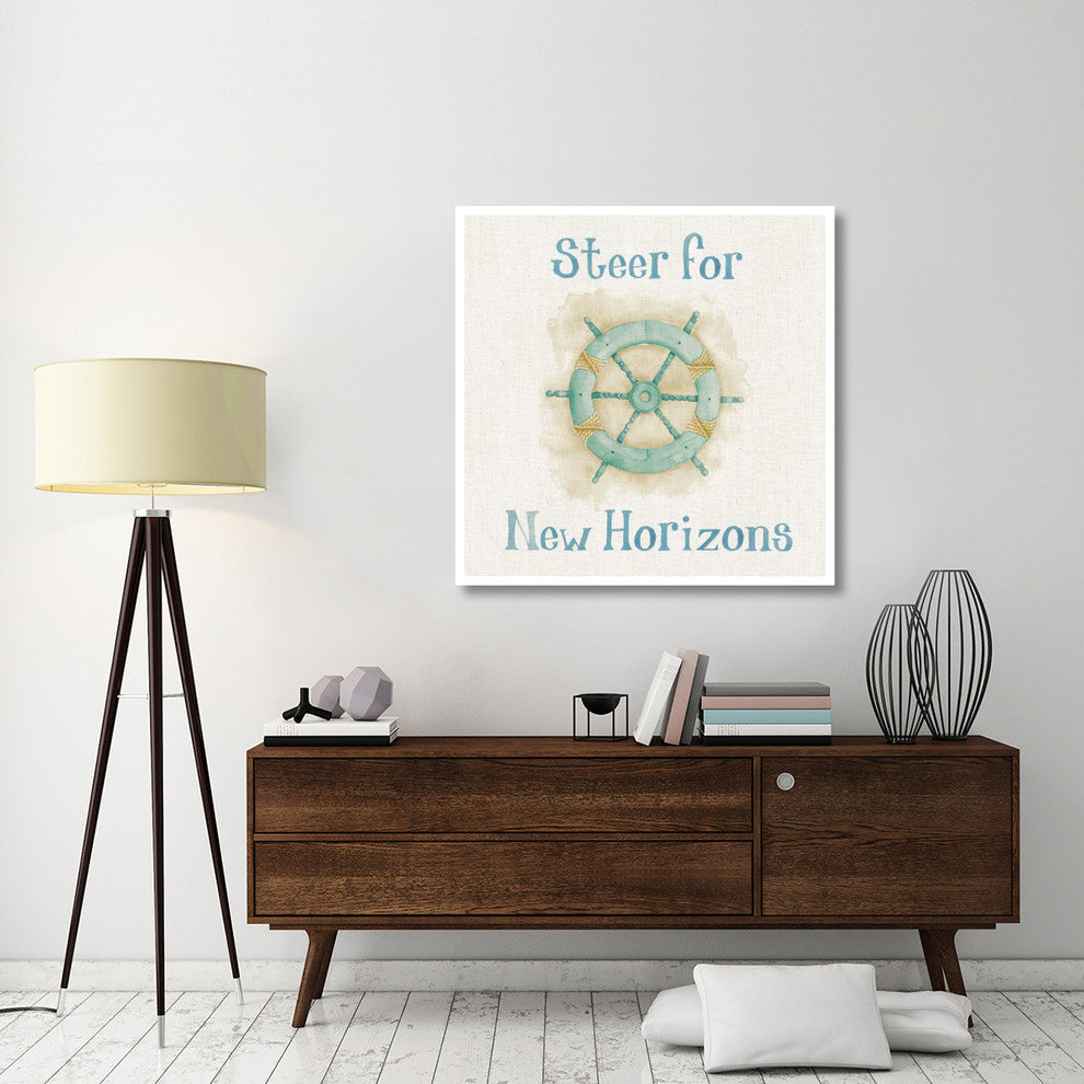 "New Horizons I Words" Digital Paper Print by Elyse DeNeige, 42"x42"