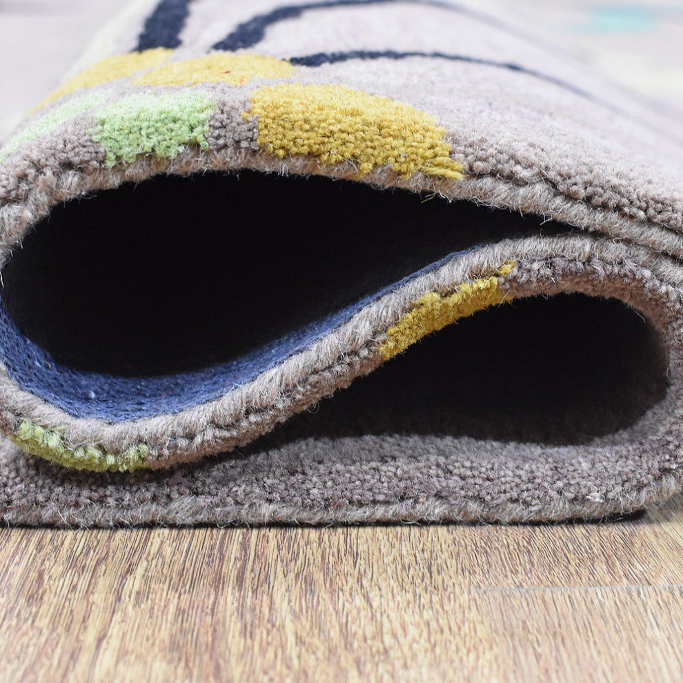 HAND TUFTED WOOL ECO-FRIENDLY AREA RUGS ECO-FRIENDLY AREA RUGS -  Camel, Floral