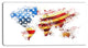 "US Flag Across the Map" Canvas Painting