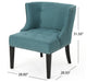 GDF Studio Adelina Contemporary Upholstered Accent Chair with Nailhead Trim, Dark Teal