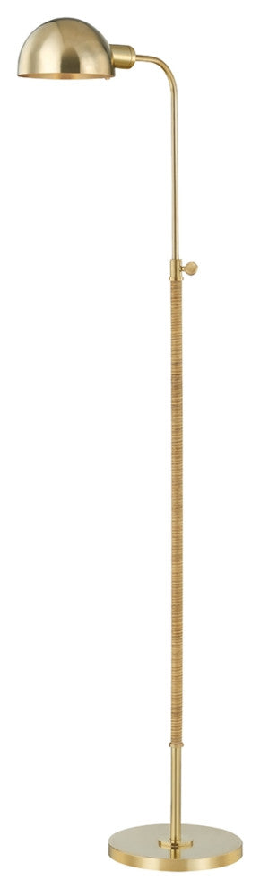 Devon 1-Light Floor Lamp by Mark D. Sikes, Aged Brass Frame