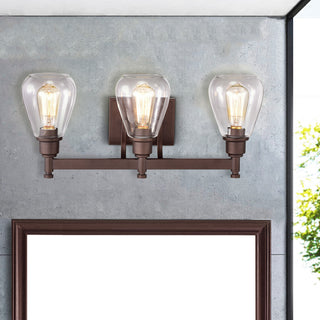 CHLOE Lighting HUDSON Transitional 3-Light Oil Rubbed Bronze Bath Fixture