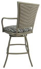 Outdoor Indoor Counter 26", 30" or Extra Tall 34" Bar Stool, Simi Soft Grey, 34"