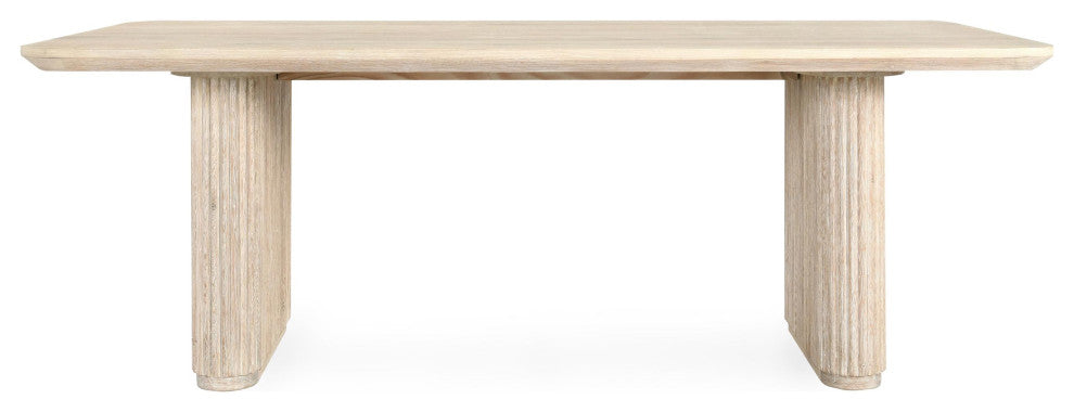 Vander 84" Wood Dining Table, Cream Washed