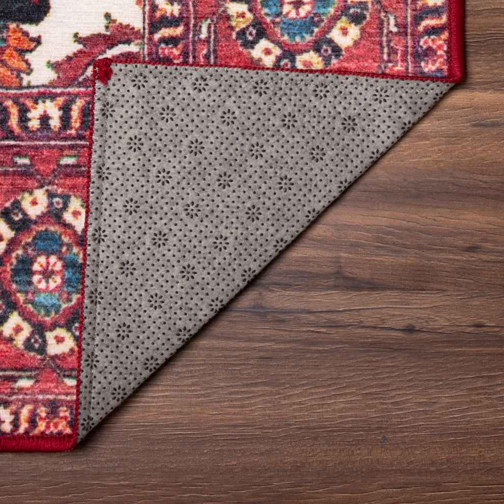 My Magic Carpet Ramage Maroon Rug, 2.5'x10'