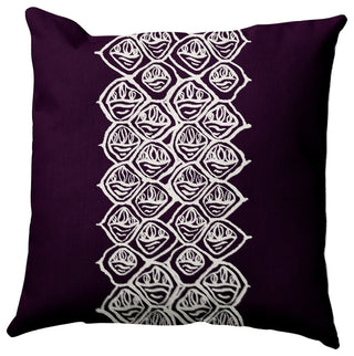 Cowry Stack Outdoor Pillow, Purple, 18"x18"