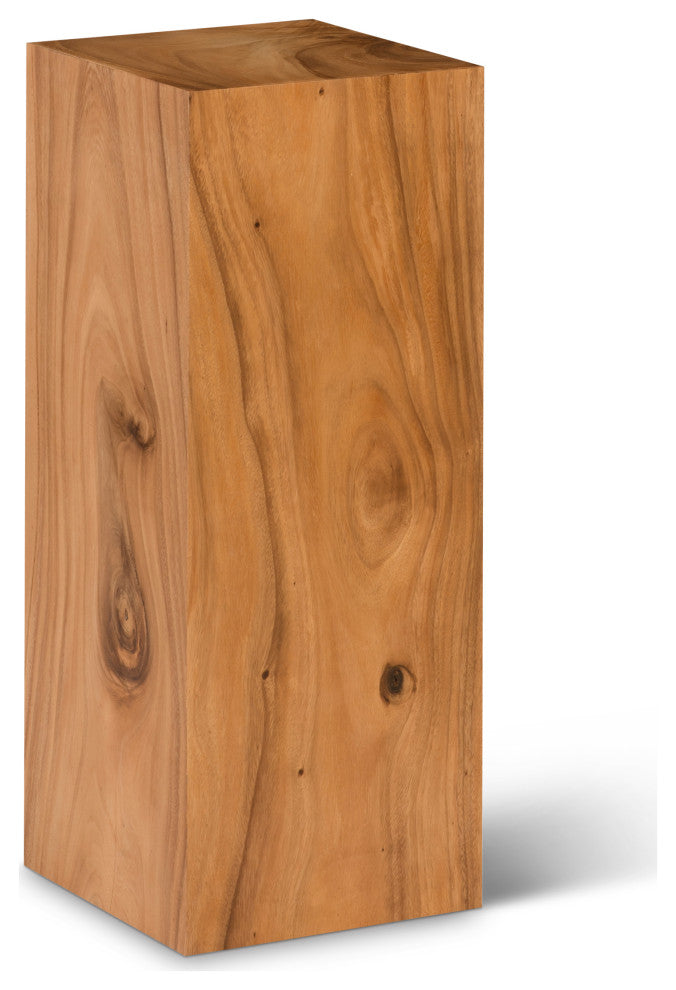 Origins Pedestal, Mitered Chamcha Wood, Natural, Medium