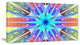 Multi Color Pink Fractal Stained Glass, Abstract Canvas Art Print, 40x20