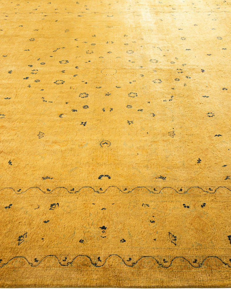 Fine Vibrance, One-of-a-Kind Hand-Knotted Area Rug Gold, 8' 0" x 10' 6"