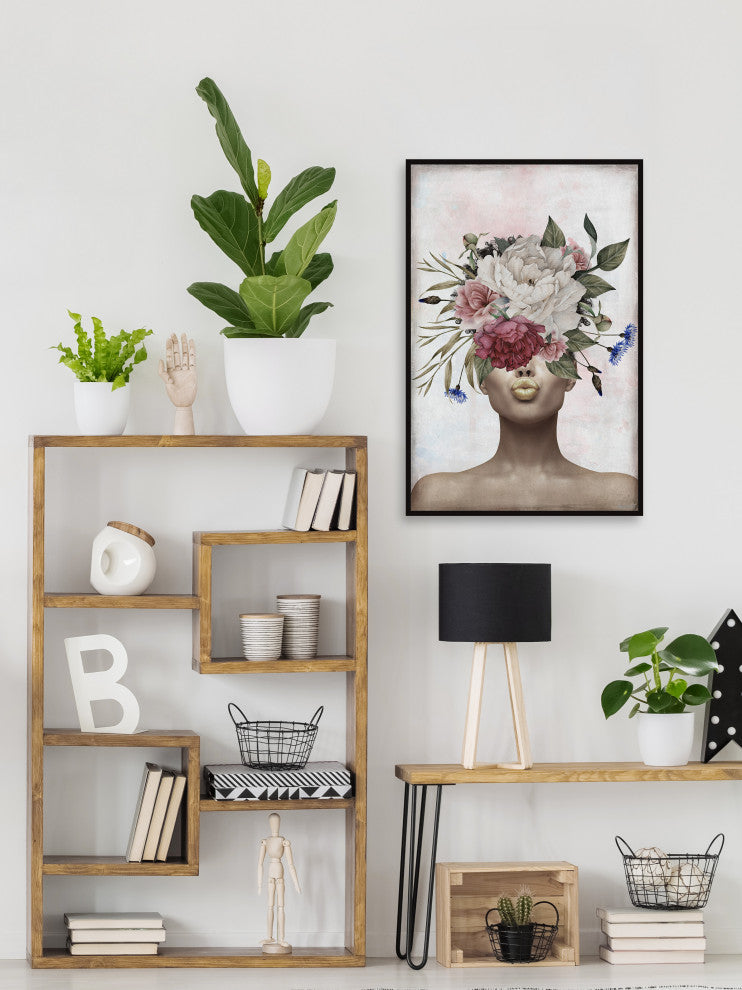 "Sealed With a Kiss" Floater Framed Painting Print on Canvas, 16x24