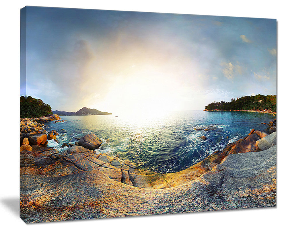 "Rocky Coast in Andaman Sea" Landscape Wall Art Canvas Print, 20"x12"