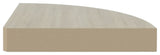 vidaXL Wall Corner Shelves Wall Floating Corner Shelf 2 Pcs Oak and White MDF