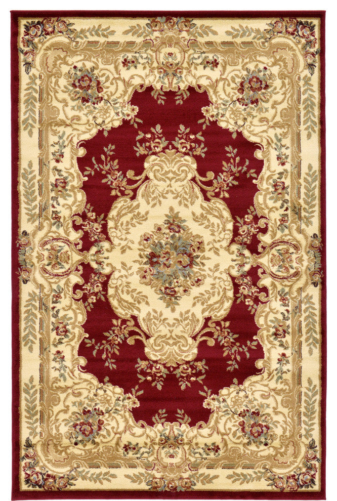Unique Loom Red Versailles 5' 0 x 8' 0 Area Rug
