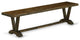 V-Style 15X72 In Dining Bench, Distressed Jacobean 418 Leg, Top Finish