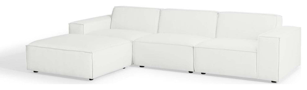 Modular Sectional Sofa Set, White, Fabric, Modern, Lounge Hotel Hospitality