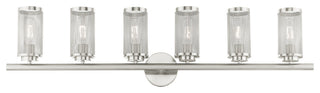 Livex Lighting Industro 6 Light Brushed Nickel Extra Large Vanity Sconce