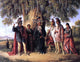 August Schoefft Six Kickapoo Indians Chief and Family Wall Decal