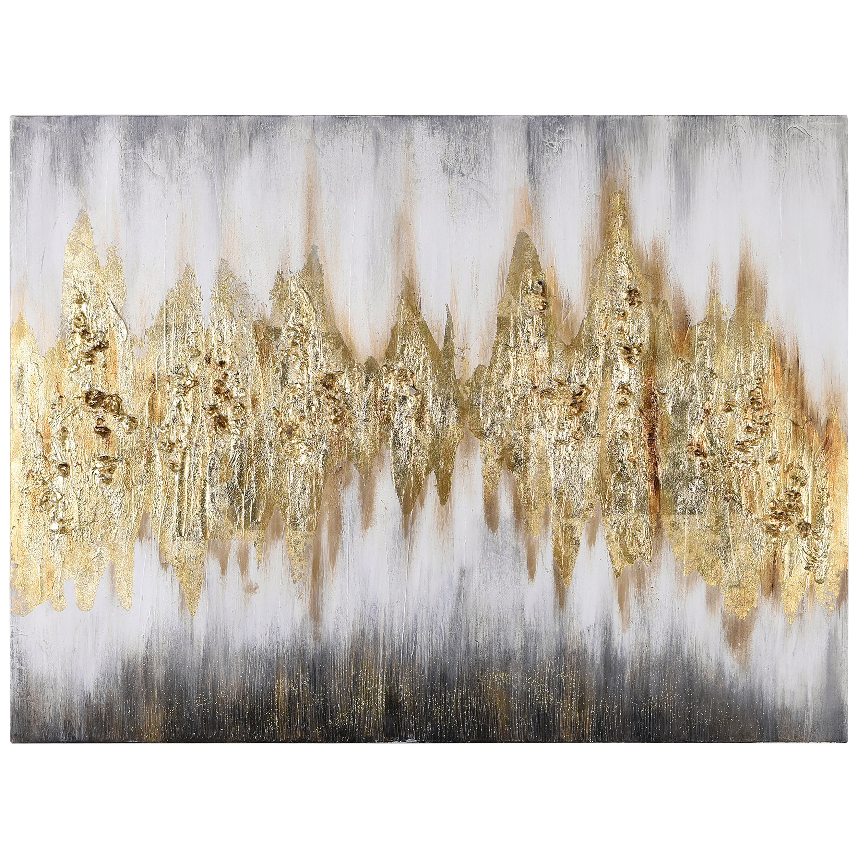 Gold Abstract Textured Metallic Hand Painted Wall Art by Martin Edwards