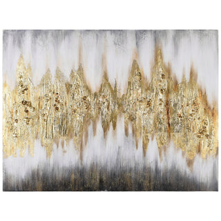 Gold Abstract Textured Metallic Hand Painted Wall Art by Martin Edwards