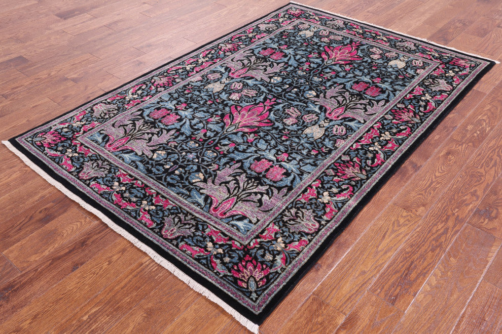 4' 8" X 7' 1" William Morris Handmade Area Rug Q5943