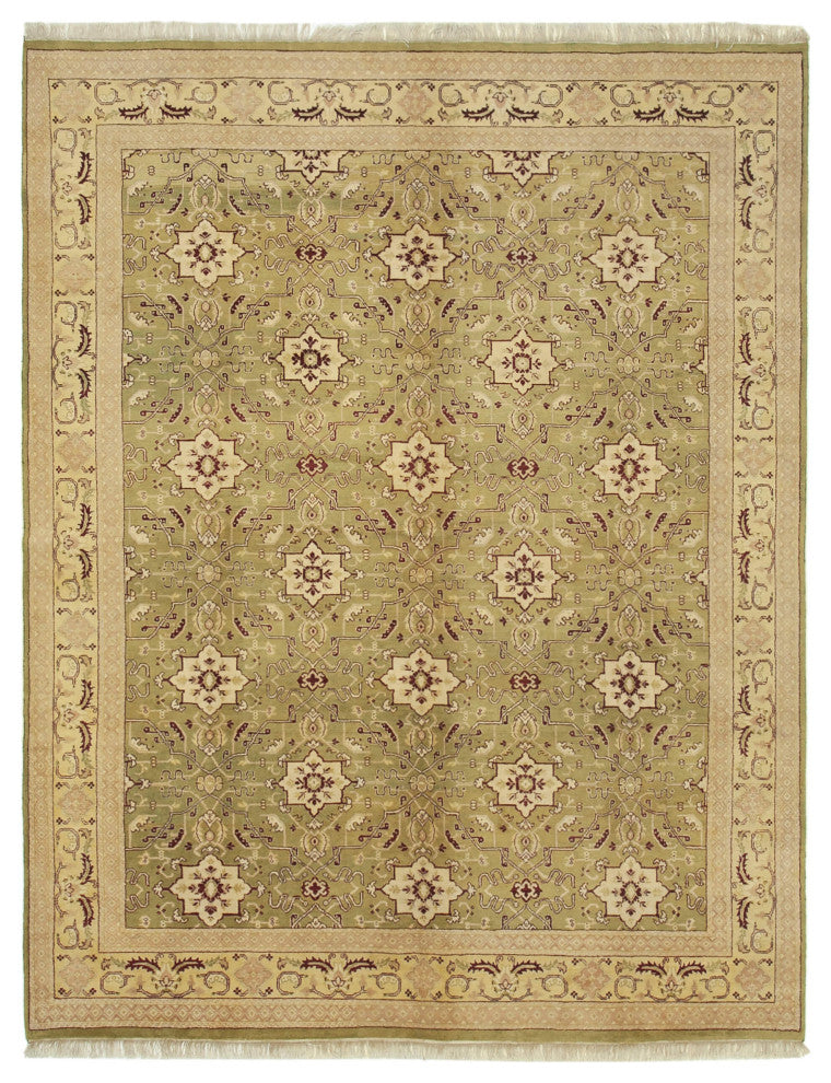 Rug N Carpet - Handwoven Oriental 8' 0" x 10' 2" Unique Oushak Area Rug