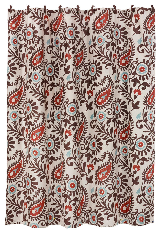 Rebecca Paisley Shower Curtain, 72"x72", 1 Piece