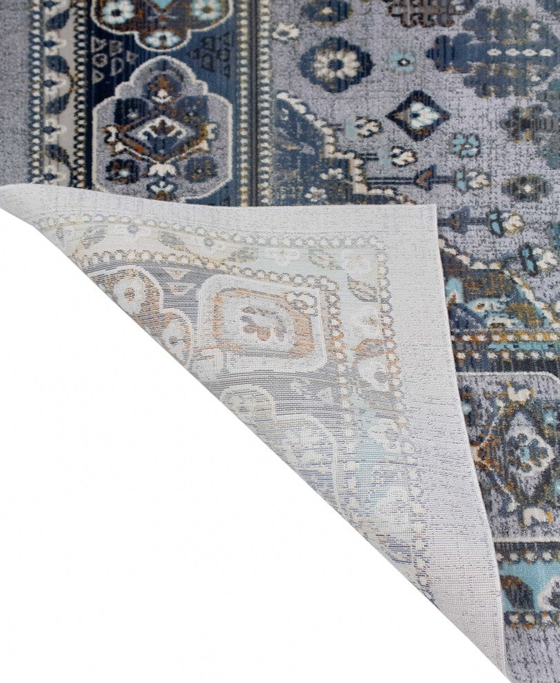 Noori Rug High-low Harriette Silver/Blue Rug