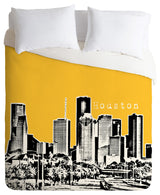 Deny Designs Bird Ave Houston Yellow Duvet Cover - Lightweight