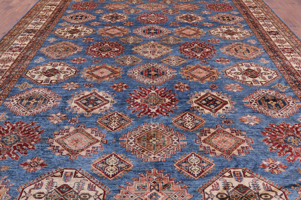 9' 10" X 13' 6" Super Kazak Hand-Knotted Rug Q5025