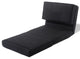 Convertible Lounger Folding Sofa Sleeper Bed, Black