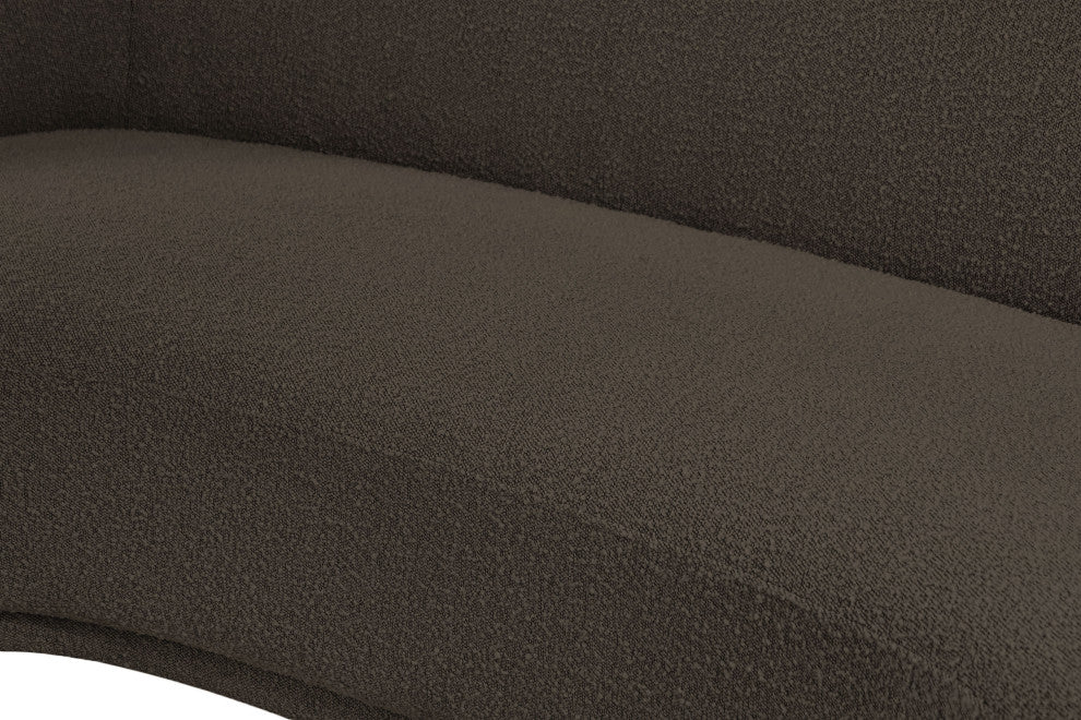Hyde Boucle Fabric Upholstered, Brown, Loveseat
