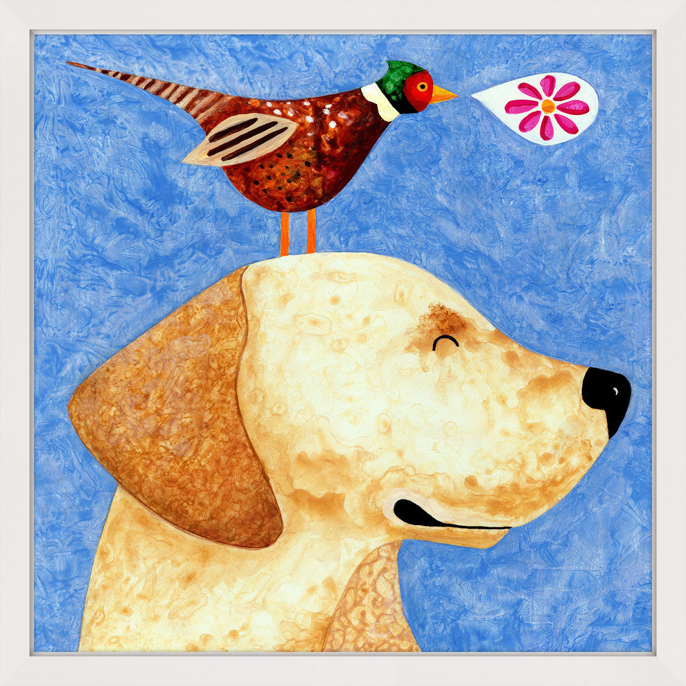 Marmont Hill, "Pheasant Meeting You" by Janet Nelson Framed Painting, 32x32