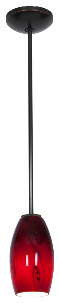 Access Lighting 28011-3R/RUSKY Merlot 1 Light LED Pendant - 4"W - Oil Rubbed