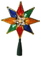 8" Multi-Color Mosaic 8-Point Star Christmas Tree Topper - Clear Lights