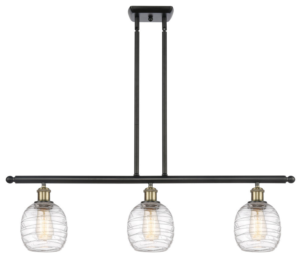 Innovations 516-3I-BAB-G1013 3-Light Island Light, Black Antique Brass