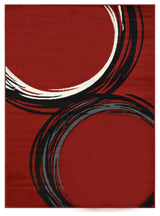 Modern Accent Rug, Red, 10'5"x7'6"