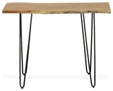 Seti Live Edge Console Table, Natural and Black