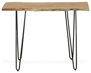 Seti Live Edge Console Table, Natural and Black
