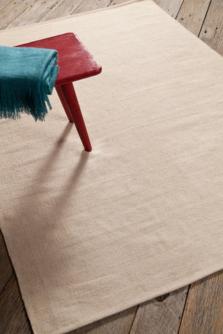 India Contemporary Area Rug, Ivory, 3'6x5'6 Rectangle