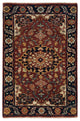 Rust Red Antiqued Sarouk Re-Creation Pure Wool Hand Knotted Rug, 2'x3'2"