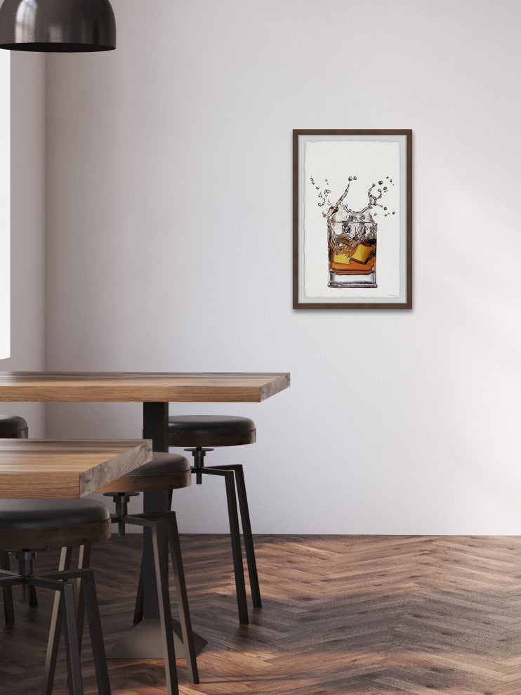 "Whiskey and Ice" Framed Painting Print, 24x36