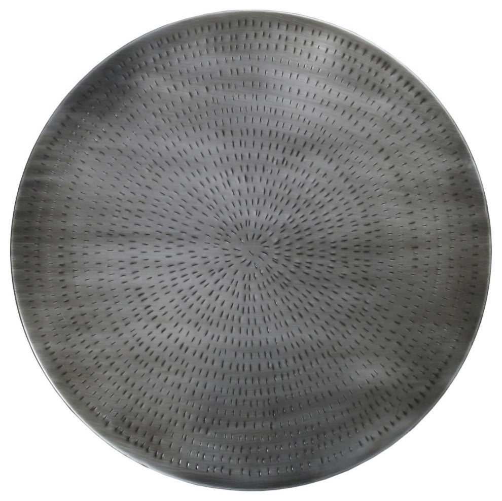 Contemporary Conga Coffee Table Antique Zinc - Silver