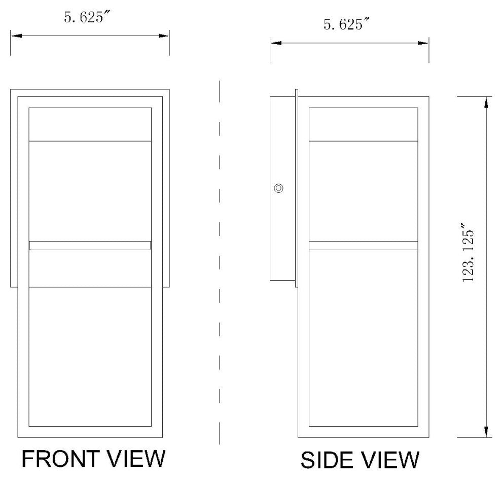 Z-Lite 585S-LED Barwick 13" Tall LED Outdoor Wall Sconce - Black