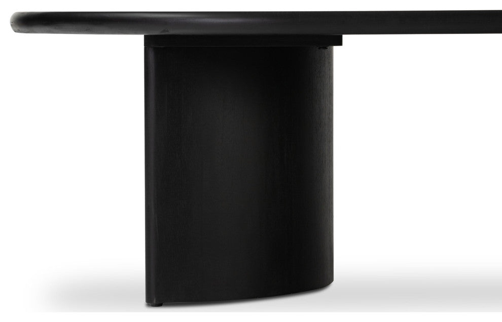 Paden Large Coffee Table Aged Black Acacia, Aged Black Acacia Solid